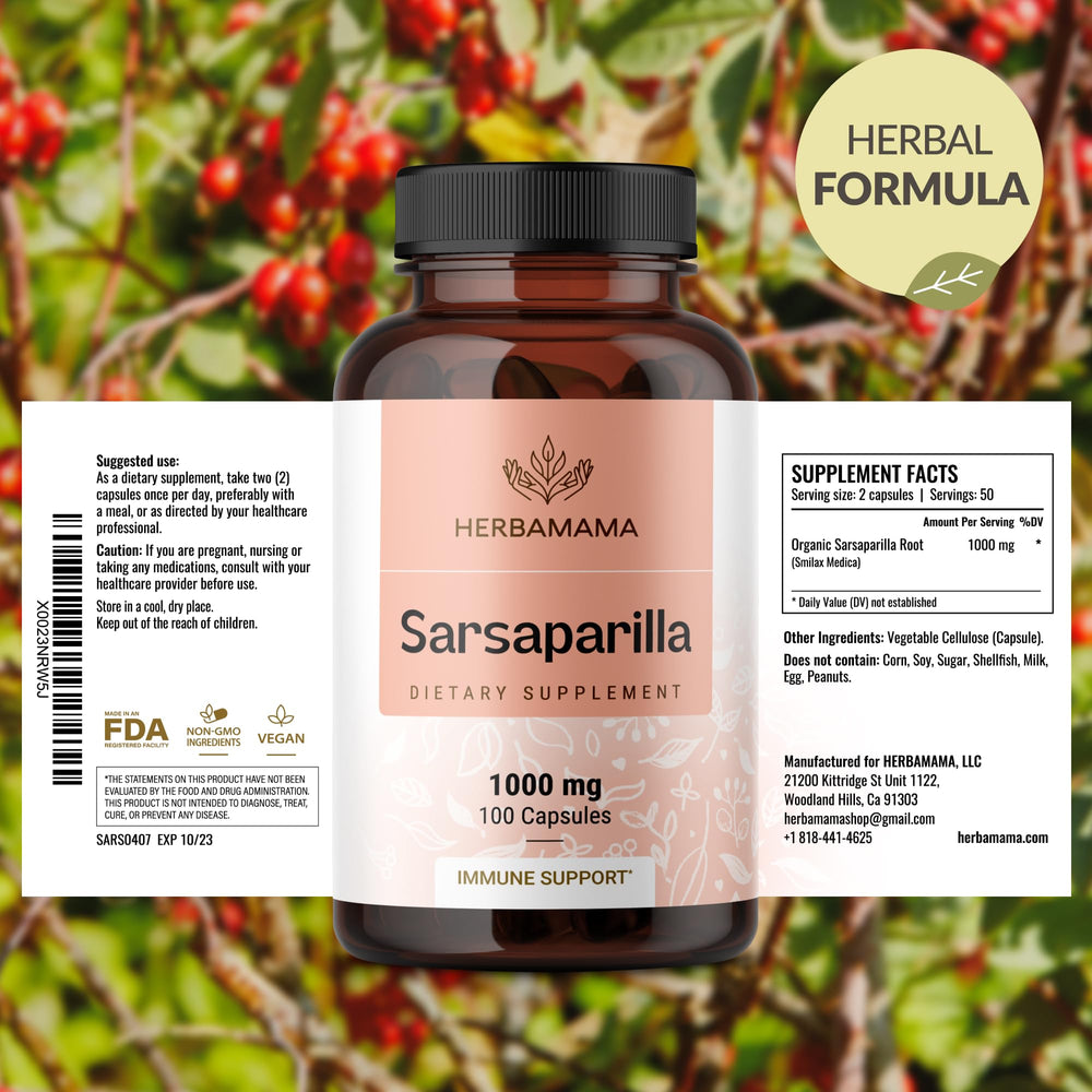 HERBAMAMA label highlights vegan, non-GMO formula.