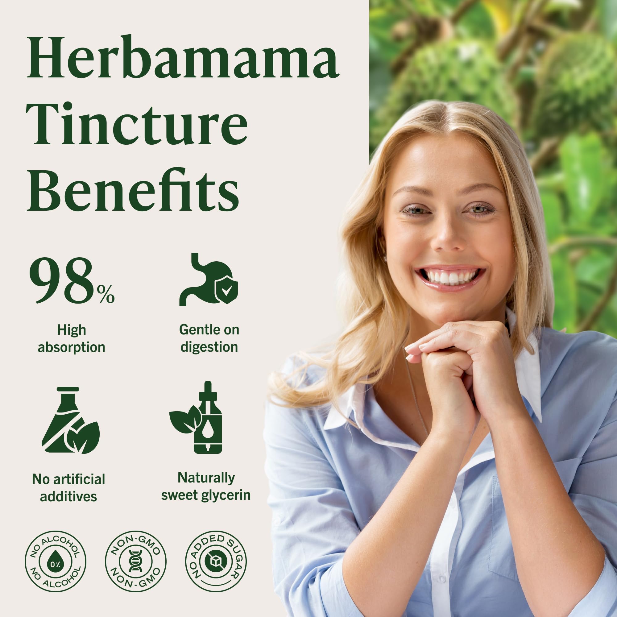 HERBAMAMA Soursop Drops under tongue for quick absorption