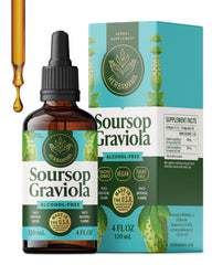 HERBAMAMA Soursop Drops bottle shown for vegan immune and digestive support