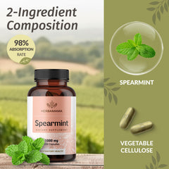 HERBAMAMA vegetable capsule close-up emphasizing plant-based ingredients