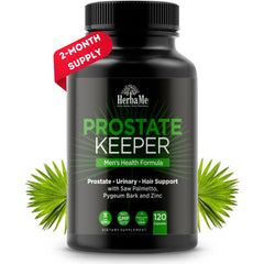 HerbaMe Prostate Support bottle front highlights urinary comfort support.