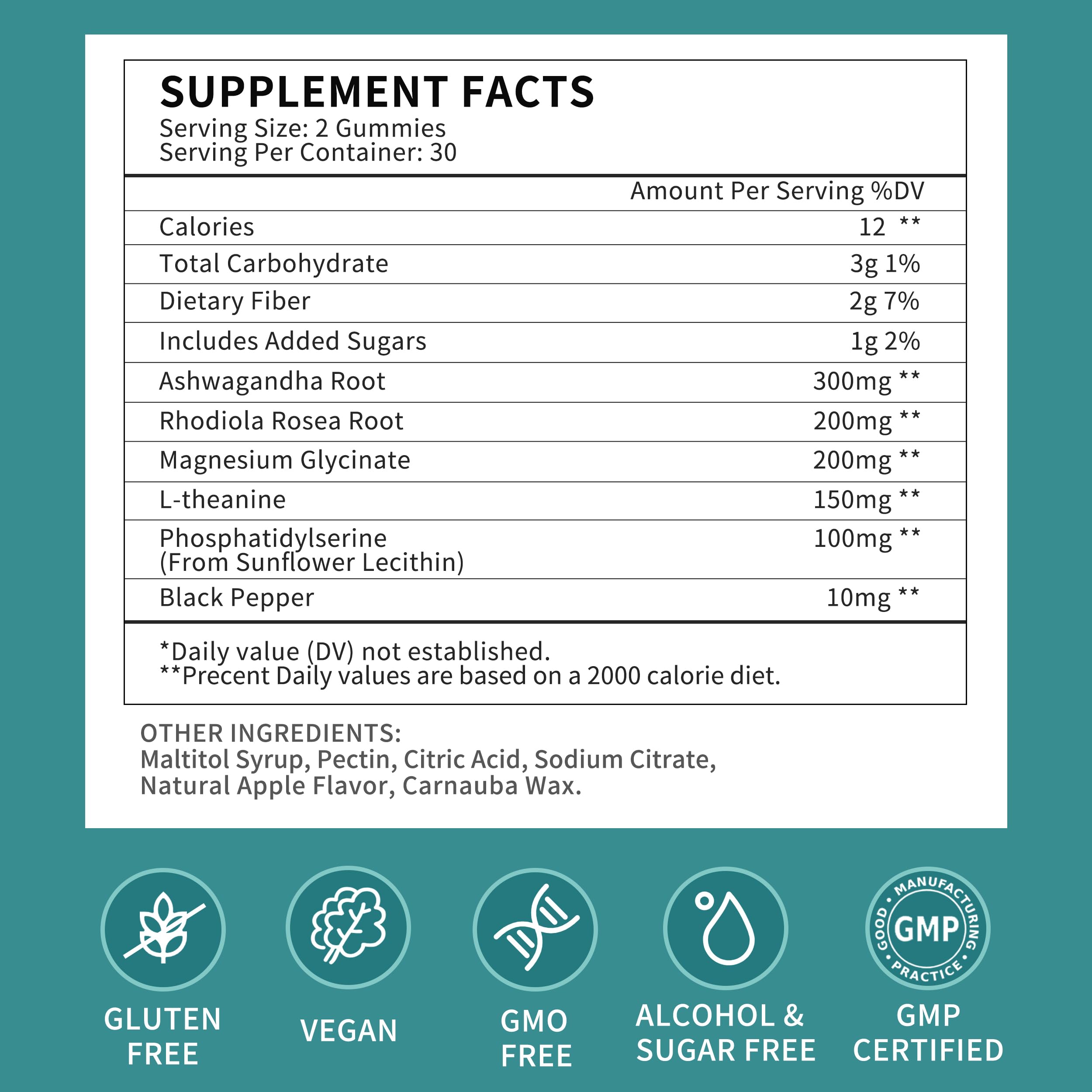 Herbance Cortisol Gummies GMP certification icon indicates quality and safety standards