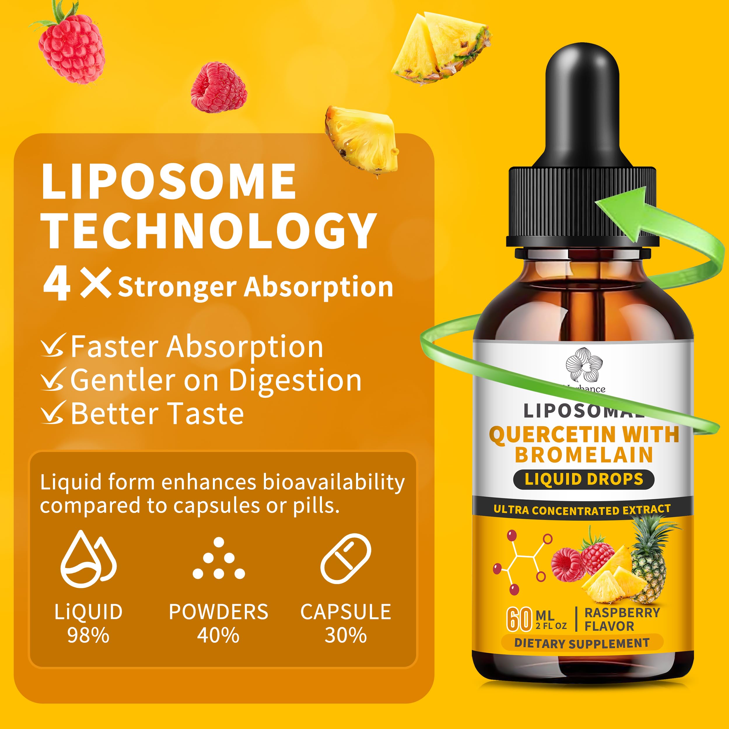 Herbance immune-support drops on the go, ideal for travel or busy days.