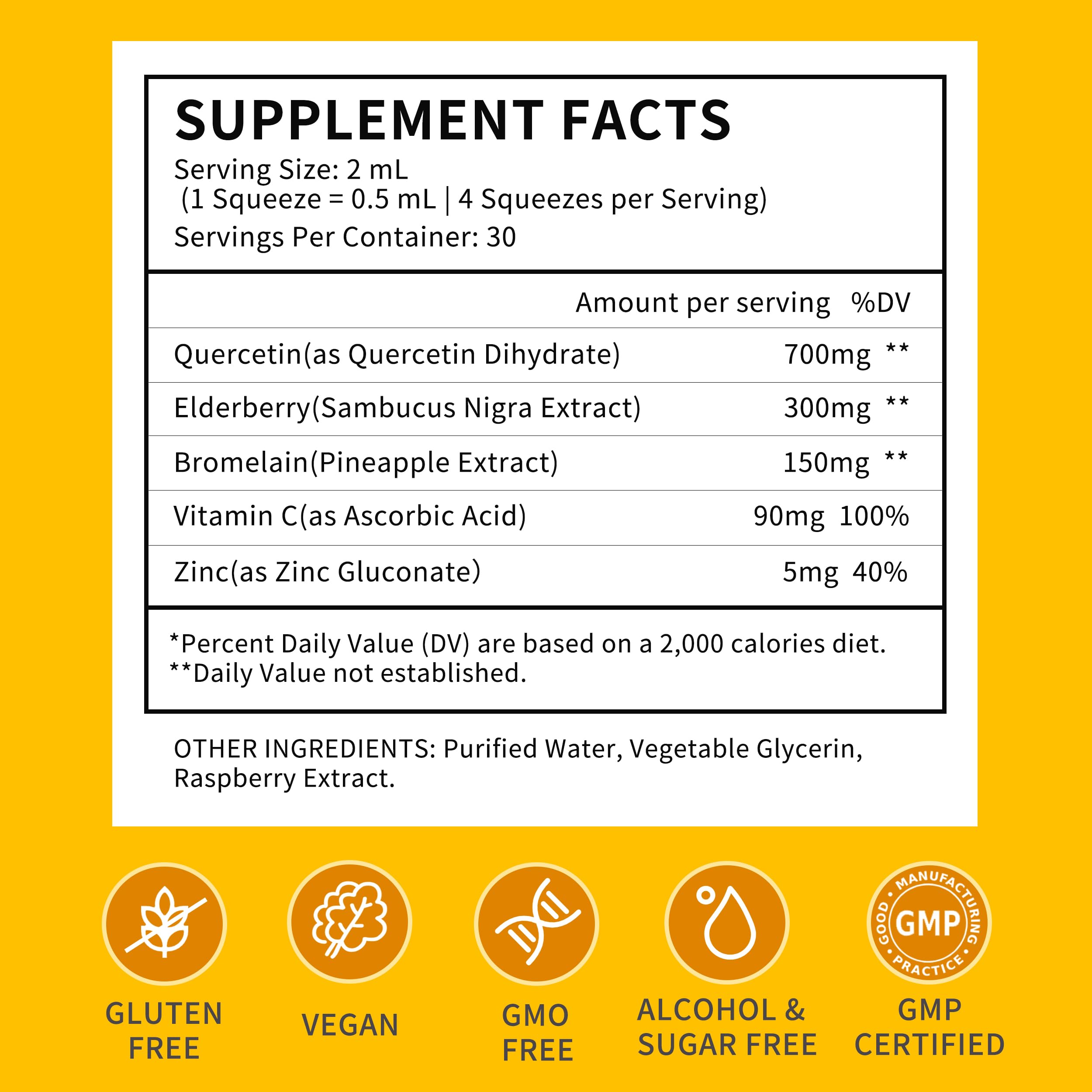 Herbance liposomal quercetin pour highlights quick dosing and on-the-go convenience.