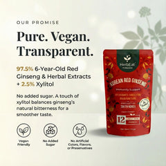 HERBEAT Korean Red Ginseng Prime in-hand shot highlighting daily vitality