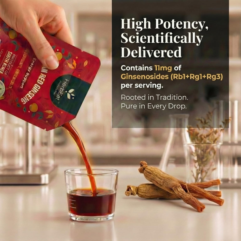 HERBEAT Korean Red Ginseng Prime pouch packaging for on-the-go use