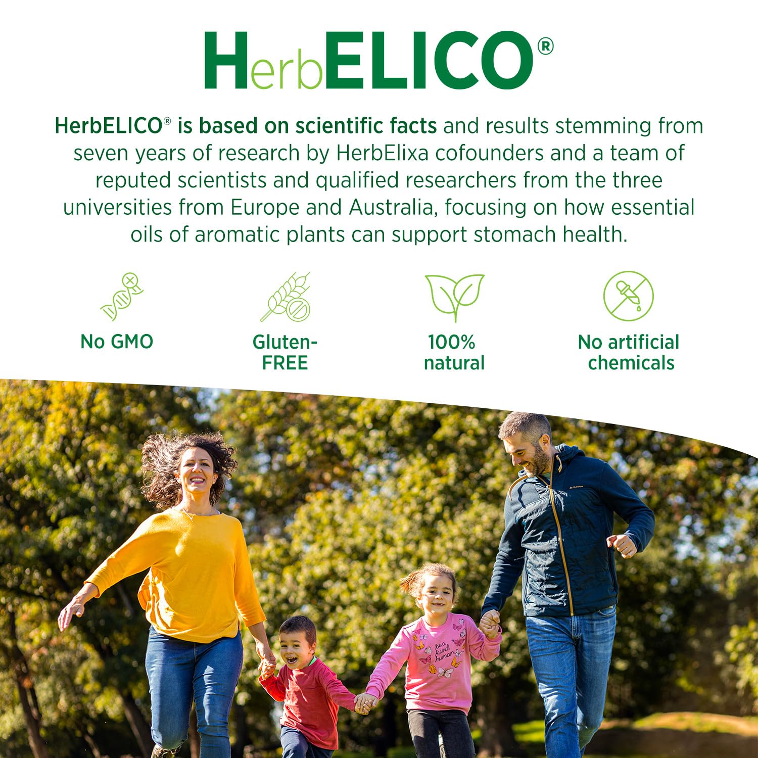 HerbELICO tablet in hand demonstrates simple daily use