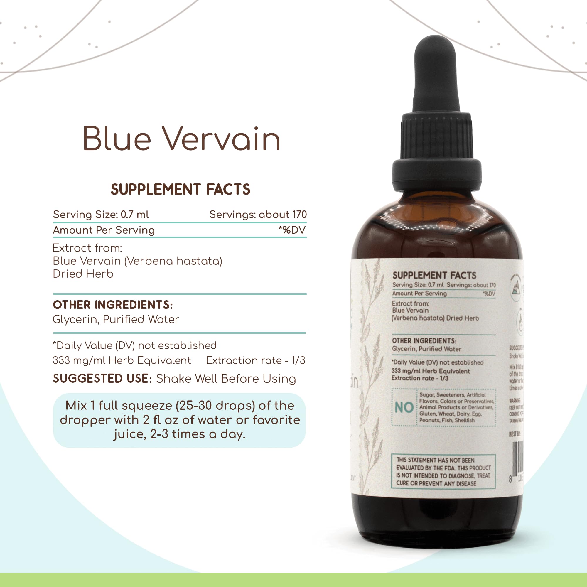 HerbEra alcohol-free tincture pour with clear liquid