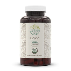 HerbEra Boldo capsules in bottle for daily organic wellness