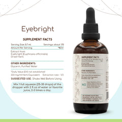 HerbEra Eyebright B120 label detail highlighting USA-sourced ingredients.