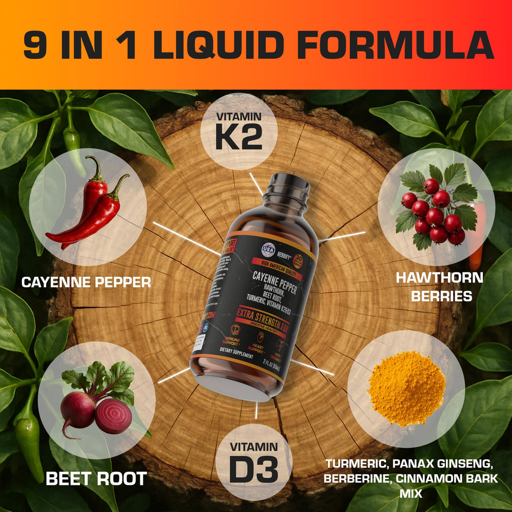HERBIFY Cayenne Drops pour-dispense image for easy daily use.