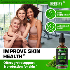 HERBIFY Cilantro Tincture packaging highlights a USA-made herbal option