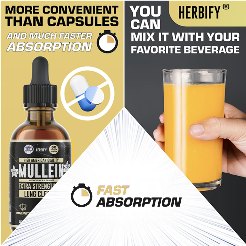 HERBIFY Mullein Drops used in a daily respiratory wellness ritual