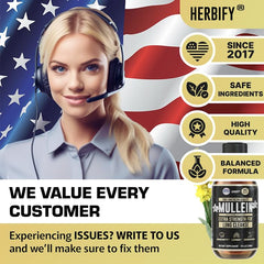 HERBIFY Mullein Drops Made in USA label on bottle