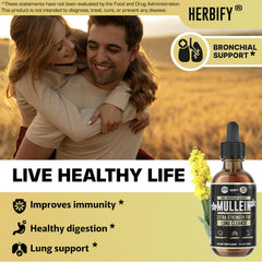 HERBIFY Mullein Drops packaging emphasizing USA-made quality