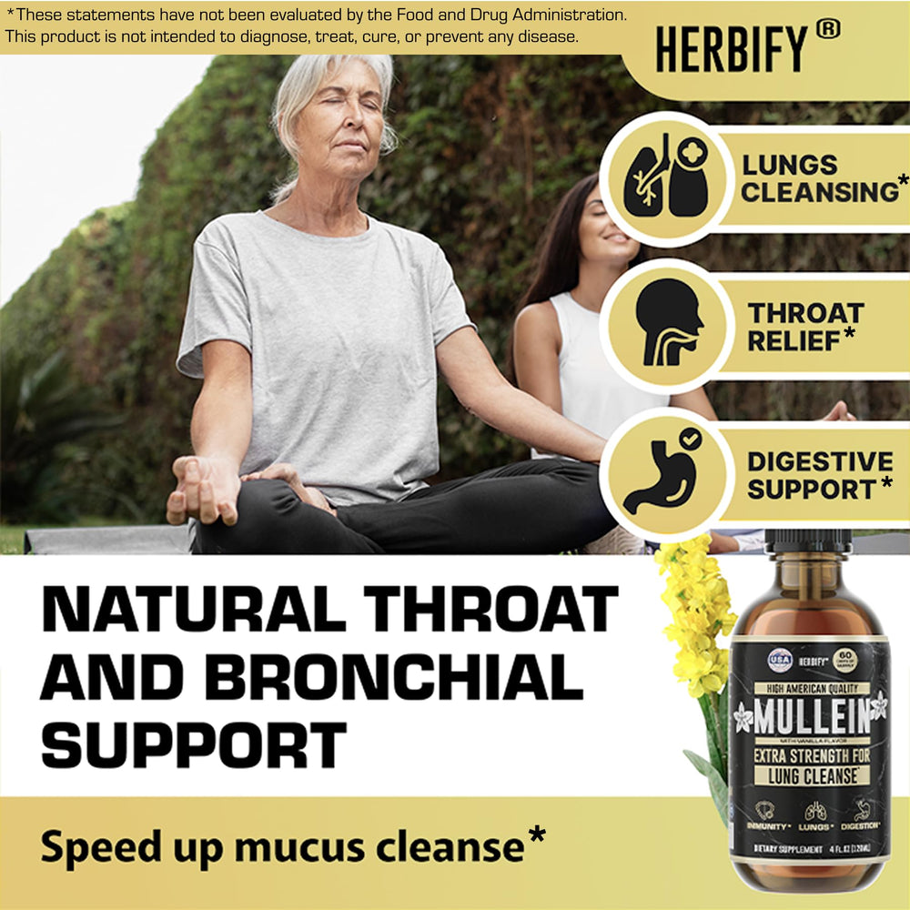 HERBIFY Mullein Drops pouring into water for easy use