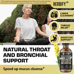 HERBIFY Mullein Drops pouring into water for easy use