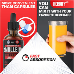 HERBIFY Mullein Drops USA-made label signaling quality and local sourcing