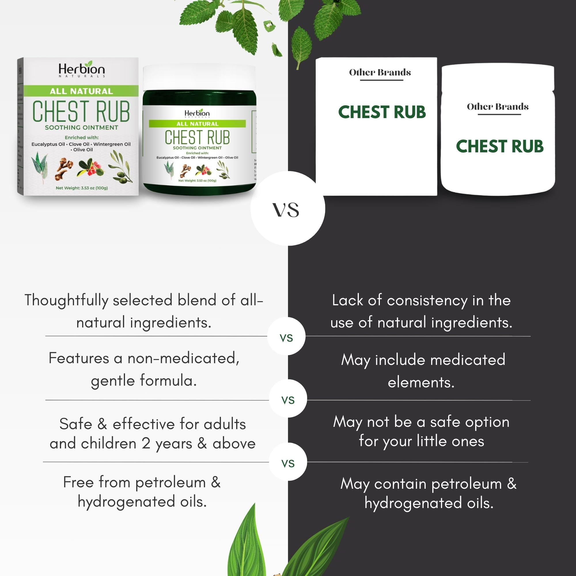 HERBION Naturals Chest Rub 3-pack display for family use