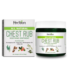 Applying HERBION Naturals Chest Rub shows quick absorption for targeted chest comfort