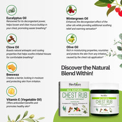 Olive oil base in HERBION Naturals Chest Rub nourishes skin