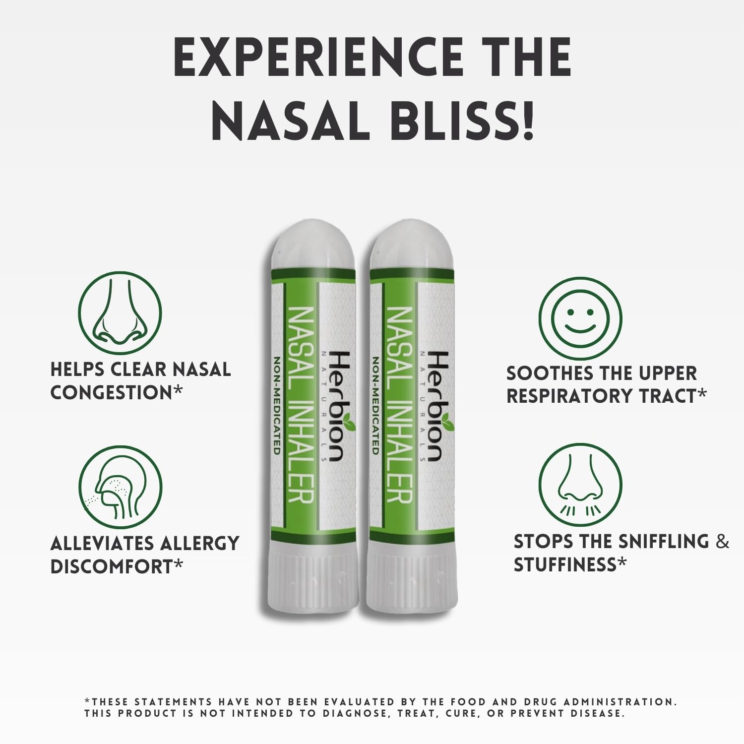 Cap removal and inhalation with Herbion Naturals Nasal Inhaler.