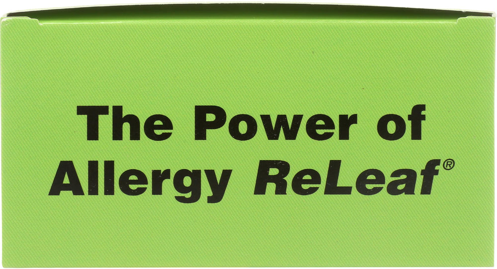 Herbs Etc. Allergy ReLeaf label close-up showing ingredients.