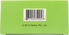 Seal on Herbs Etc. Allergy ReLeaf jar highlights clean-label ingredients.