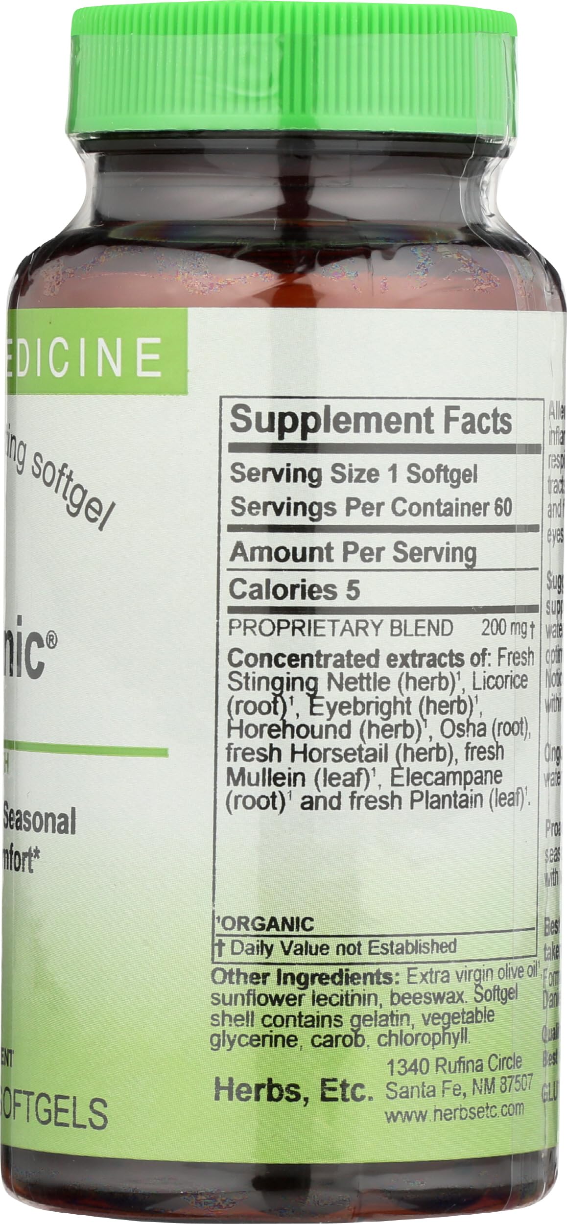 Herbs Etc. Allertonic gluten-free icon indicating purity for sensitive diets