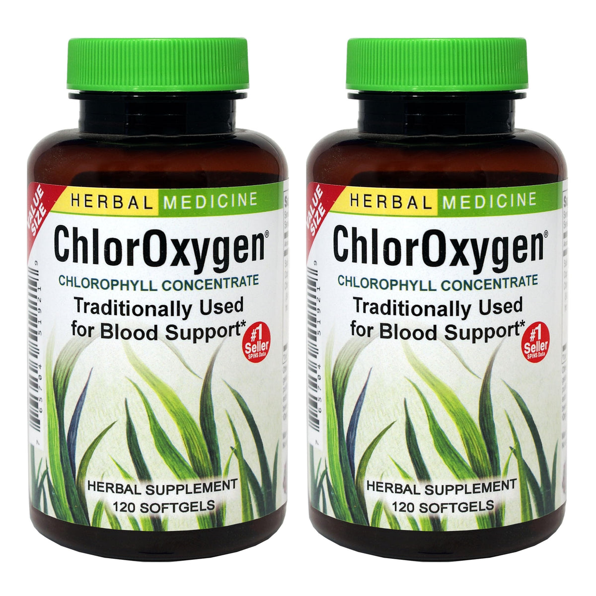 Herbs Etc. ChlorOxygen bottle showcases concentrated chlorophyll for daily vitality.