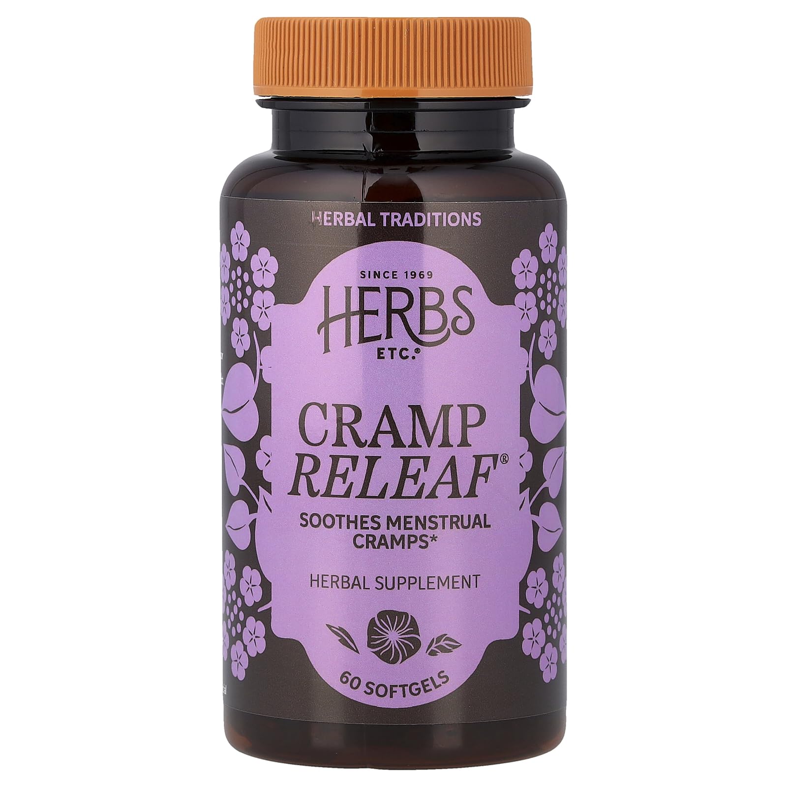 Herbs Etc. Cramp ReLeaf bottle for menstrual comfort and abdominal support.