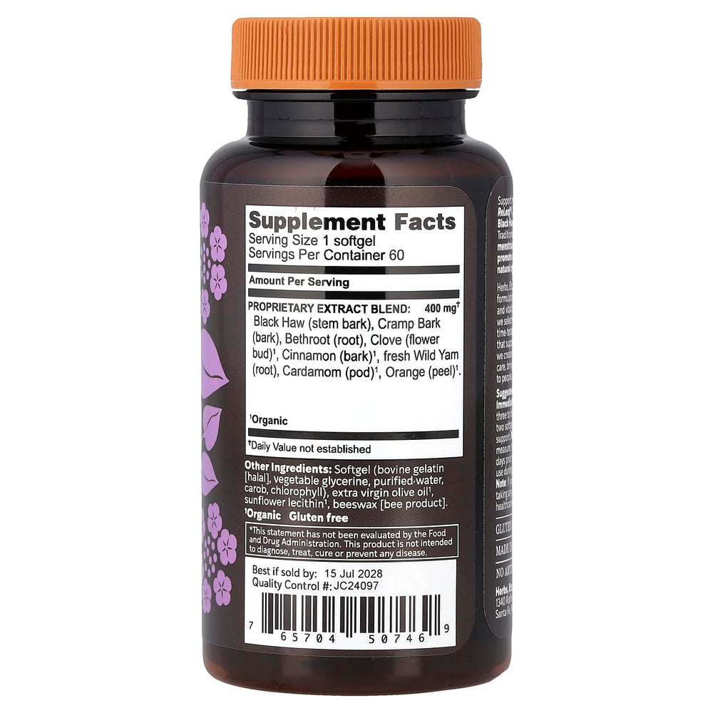 Cramp ReLeaf softgels provide natural menstrual support and daily comfort.