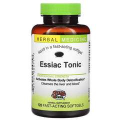 Herbs Etc. Essiac Tonic Softgels bottle showcases clean packaging supporting cleansing routines.