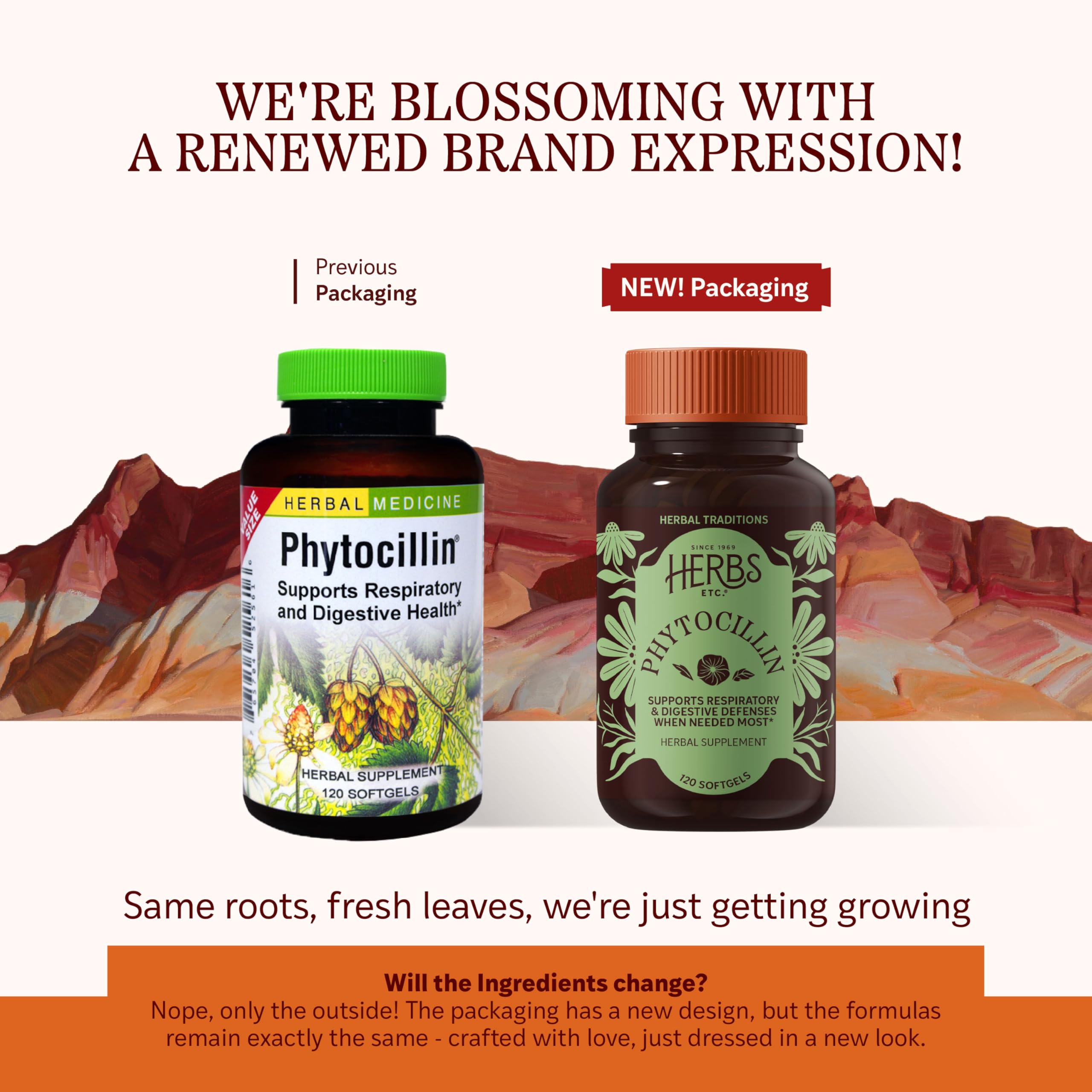 Herbs Etc. Phytocillin bottle front showing herbal blend
