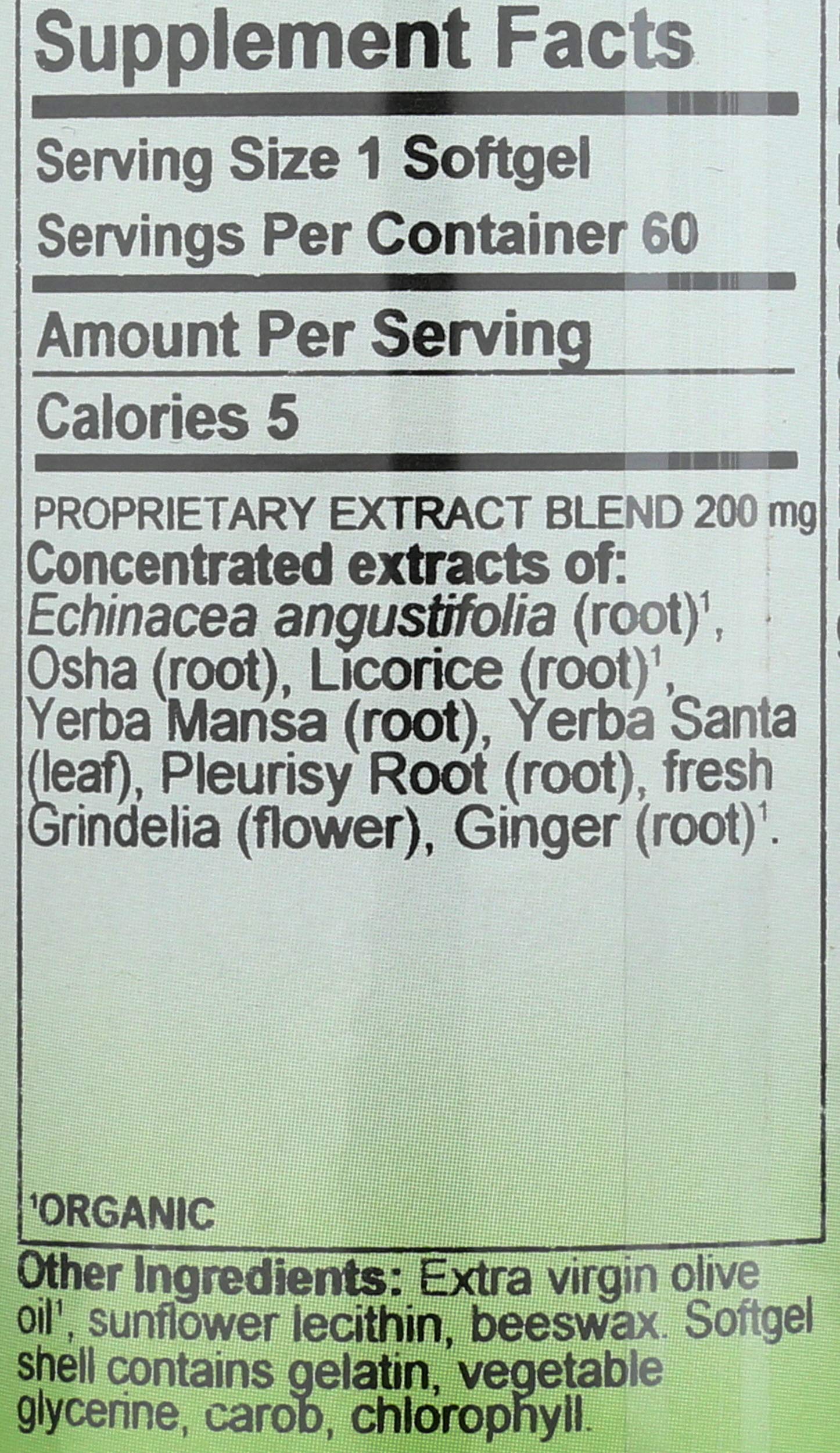Herbs Etc. Respiratonic bottle label details ingredients for short-term respiratory use.