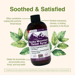 Dosing spoon with Herbs Etc. Rocky Mountain Throat Syrup for easy dosage.