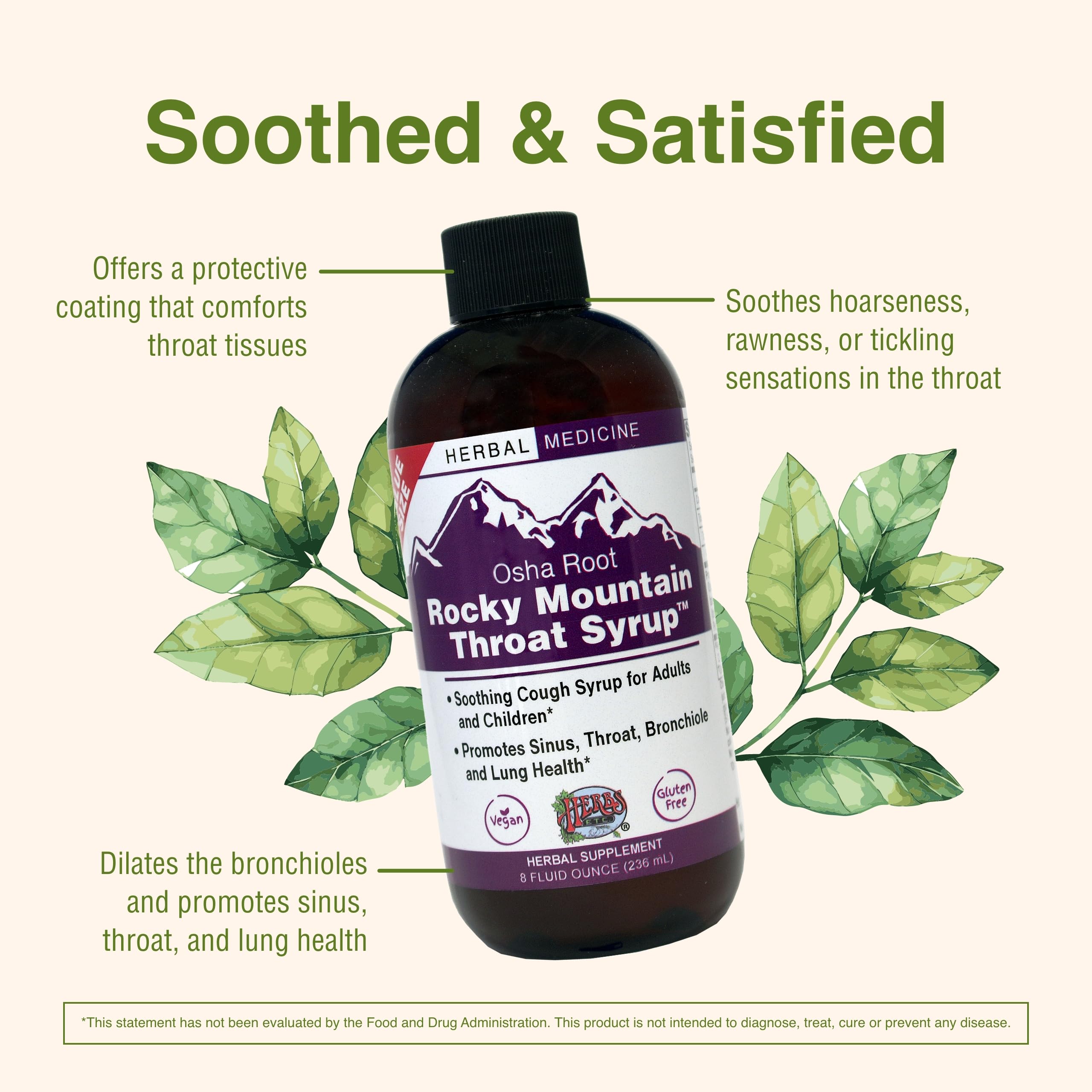 Osha root close-up in Herbs Etc. Rocky Mountain Throat Syrup.