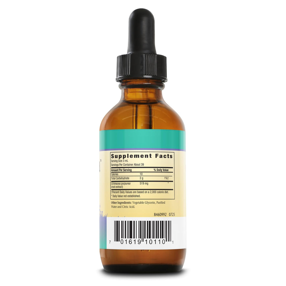 Sweet Echinacea drops pour spout enables simple dosing for children 1 and up.