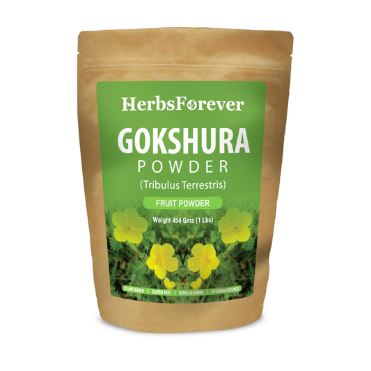 Herbsforever Gokshura powder potency image highlights premium Tribulus for enhanced vitality.