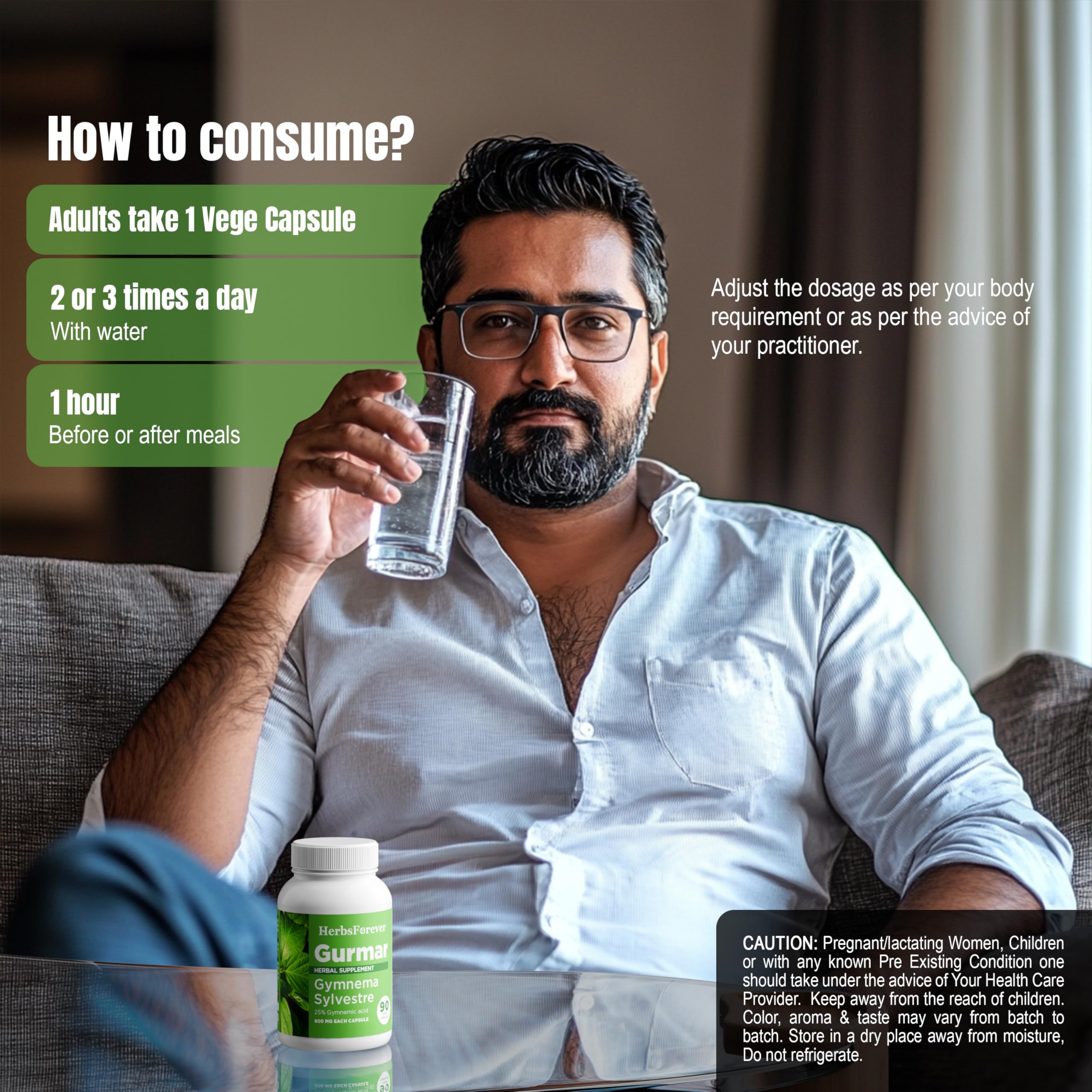 Herbsforever Gymnema leaf close-up showcasing natural source.