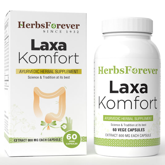Herbsforever Laxa Komfort bottle-front image highlights gentle digestion support.