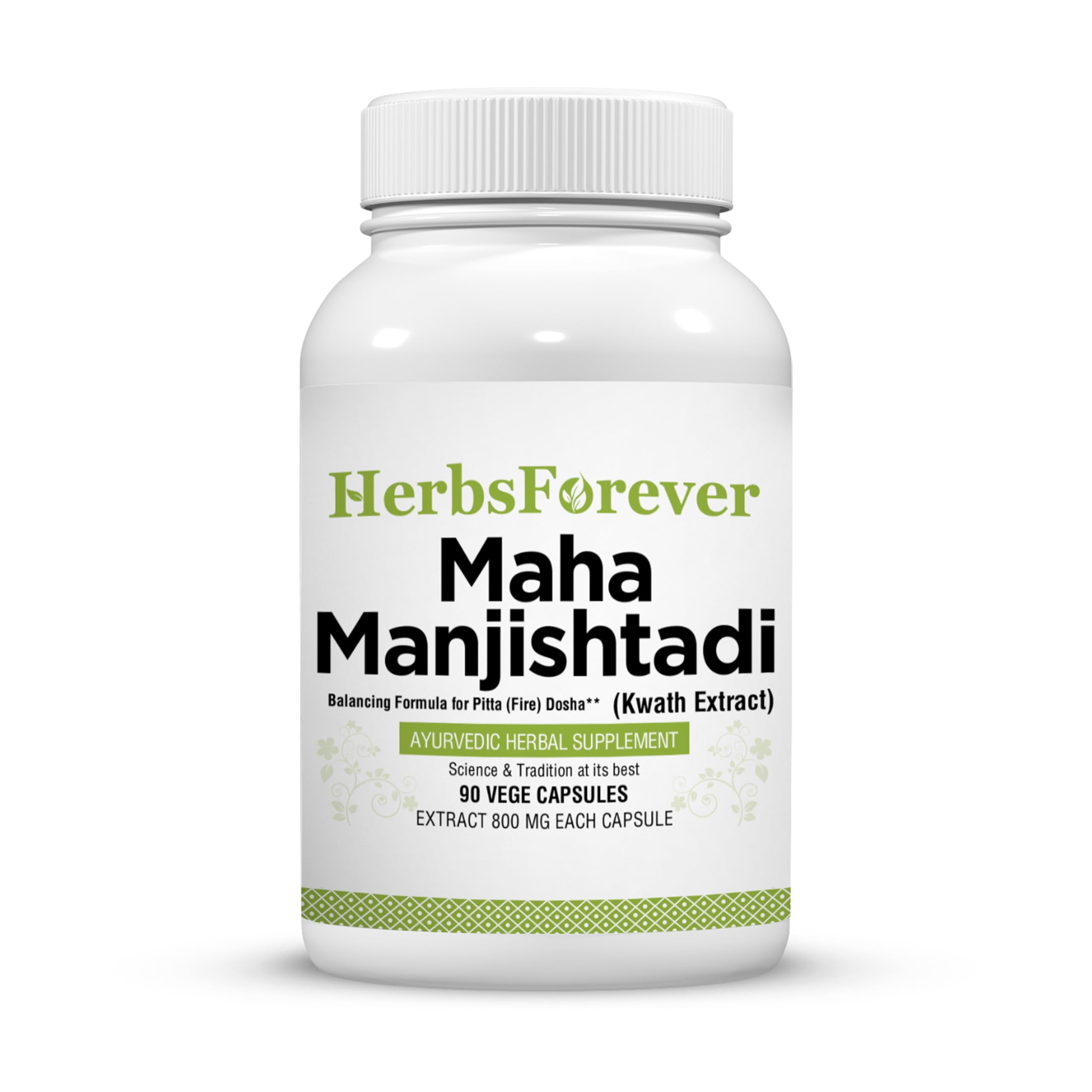 Herbsforever Manjishtadi Kwath bottle front – skin support and detox