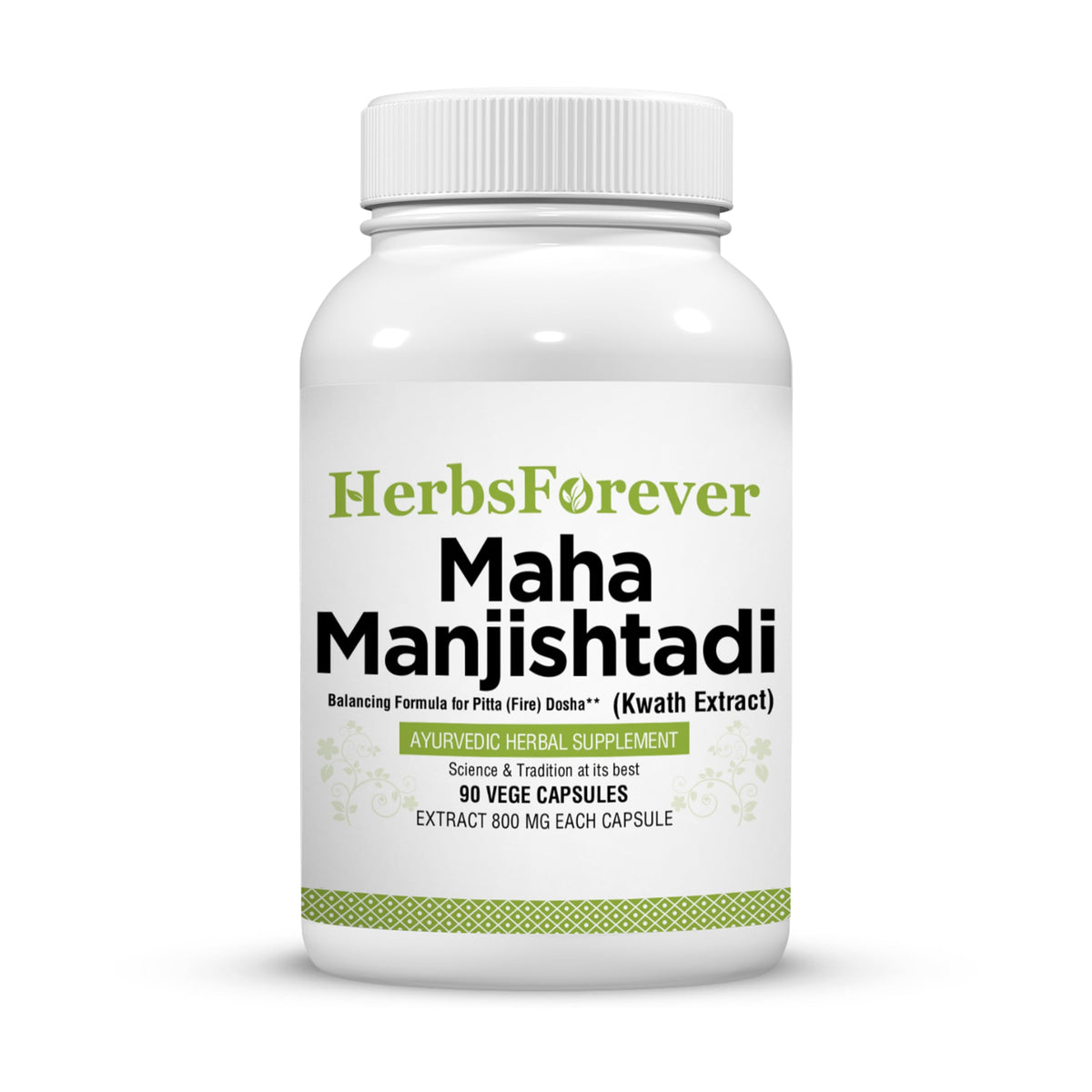 Herbsforever Manjishtadi Kwath bottle front – skin support and detox