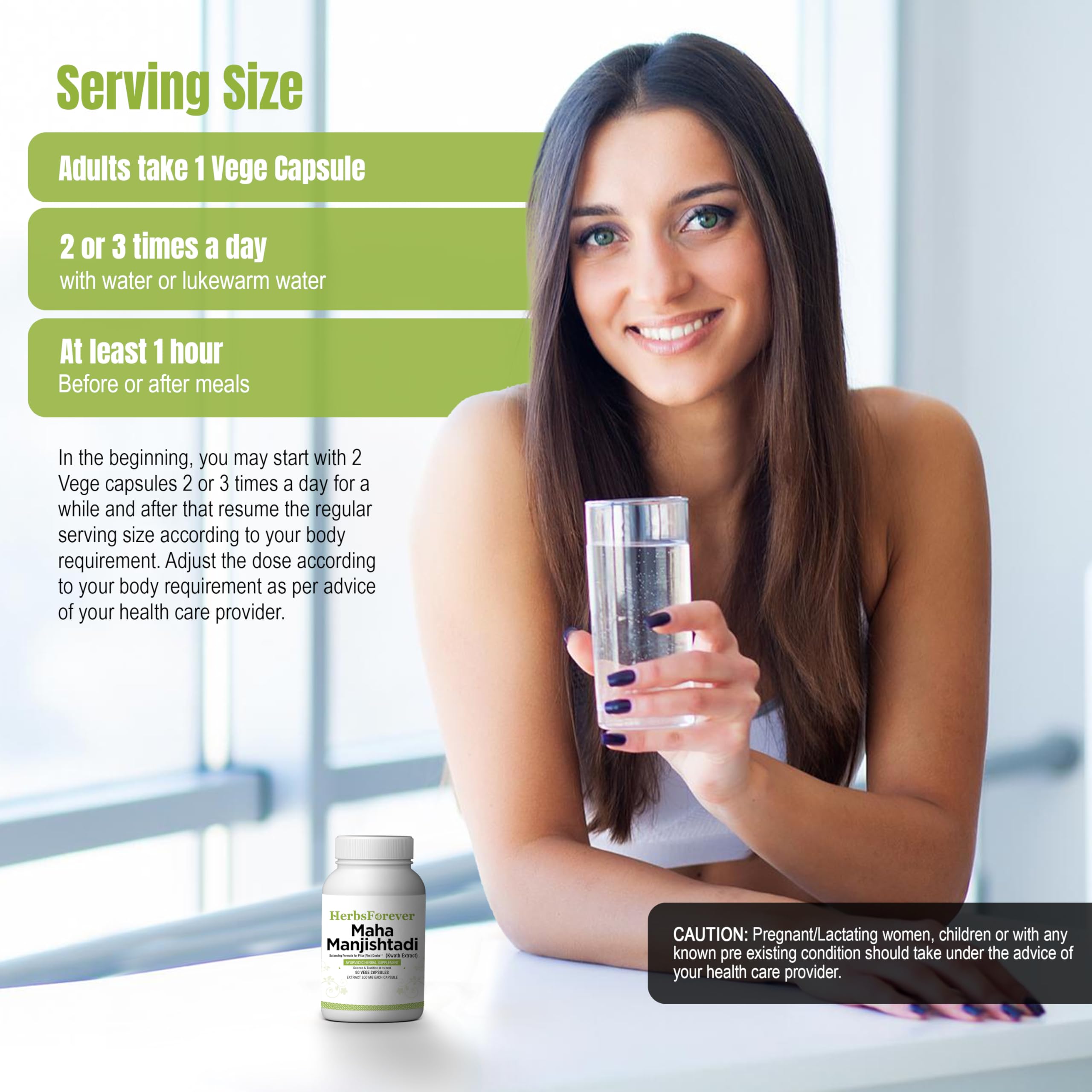 Herbsforever Manjishtadi Kwath capsules being poured for daily detox