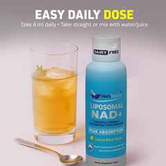 Herbtonics NAD+ vegan non GMO soy-free label emphasizing clean ingredients.