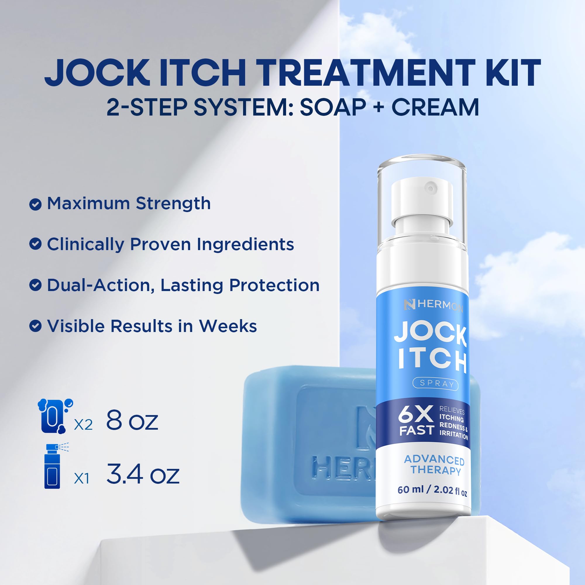 Hermon Antifungal Soap Tea Tree bars for daily cleansing and odor control.