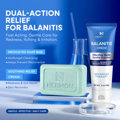 Hermon Balanitis Relief Kit soothing cream swatch ready for daily comfort