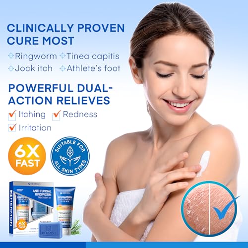 Hermon Ringworm Kit packaging-back: clear instructions and ingredients for safe daily use