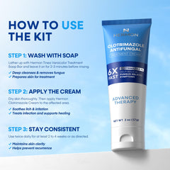 Skin after use with Hermon shows improved comfort and smoothness
