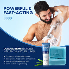 Daily use with Hermon Tinea Versicolor Kit for healthy-looking skin.